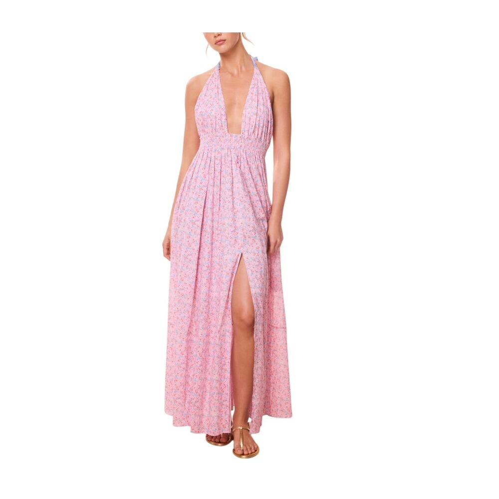 LoveShackFancy Floral Multicolor Love Re-Edition Halter Dress Size L - Picture 1 of 4